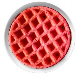 Waffle with Strawberries